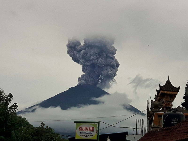 Explosion volcan Agung 2017